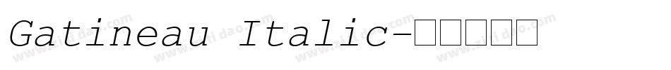 Gatineau Italic字体转换